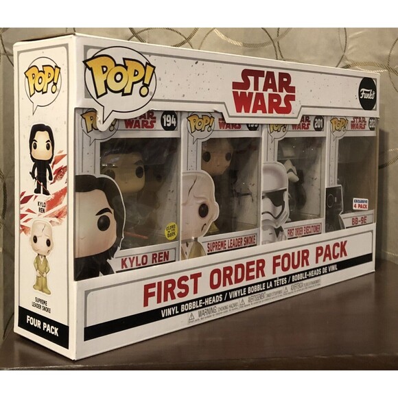 Funko Pop! Star Wars Costco First Order 4 Pack Kylo Exclusive Glows In The Dark - Picture 2 of 11